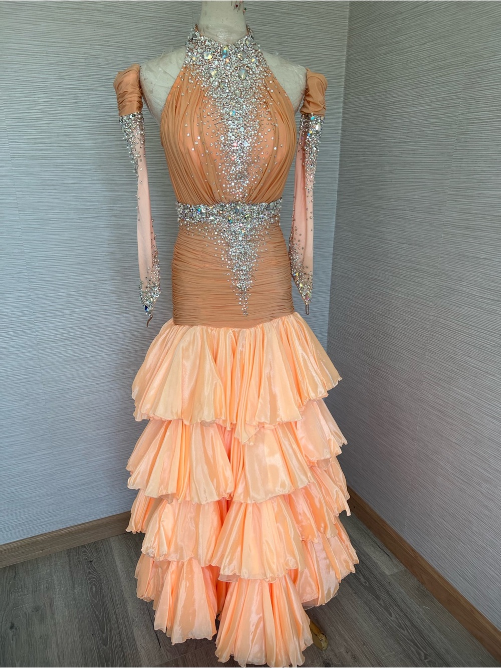 Ballroom Standart Smooth Chrisanne Couture Competition Dance Dress size M